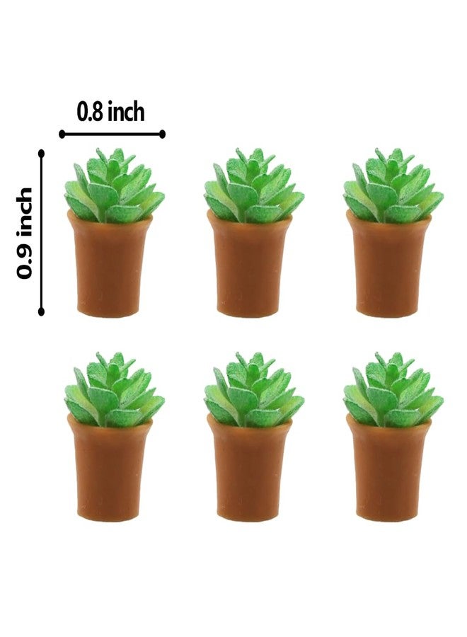 Wallertree Door Hinge Heads Decorative Topper - Succulent Hinge Head Magnet Set of 6 - Potted Plant Door Hinge Head Home Decoration - Image 5